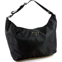 Prada nylon hobo bag BR1096 black