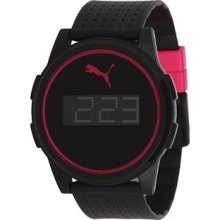 PU910971004 Puma Flat Coaster Black Pink Watch