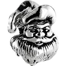 Pugster Genial Santa Head Holiday Beads Charm Bracelet