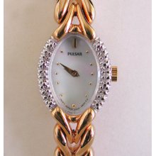 Pulsar Ladies Dress Watch With Diamonds - Pry 574
