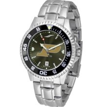 Purdue Boilermakers Competitor AnoChrome Men's Watch with Steel Band and Colored Bezel