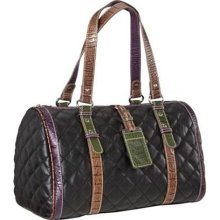 Quilted Satchel in Black ...