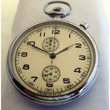 Rare Russian Ussr Pocket Watch Capitan Chronograph 2mchz 658