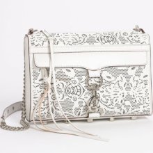 Rebecca Minkoff 'Lasercut M.A.C.' Leather Crossbody Clutch Cerulean