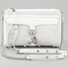 Rebecca Minkoff M.A.C. Perforated Clutch Crossbody Bag, White