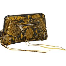 Rebecca Minkoff Python Mason Clutch Yellow