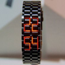Red LED Digital Watch Lava Style mens sports watch