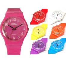 Reflex Coloured Strap Kids Girls Boys Easy To Read Watch Xmas Gift For Him Her