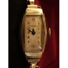 Regal Old 1929 Antique Bulova 10k Gold Rgp Ladies Swiss Watch Serviced Works