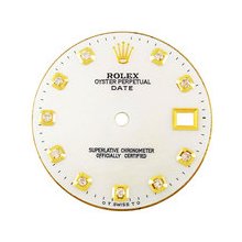 Rolex Datejust Midsize Aftermarket White MOP Diamond Dial, Yellow Gold