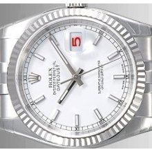 Rolex Datejust Stainless Steel White Stick Dial-jubilee Bracelet- Unworn 116234