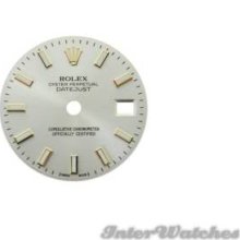 Rolex Dials Datejust Silver Color Ladies Stick Markers