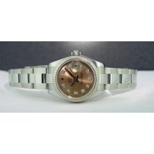 Rolex Lady Datejust Rose Diamond Dial 26mm 179174 Watchchest