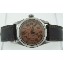 Rolex Oyster Stainless Steel C.1950 Watch Alligator Leather Strap
