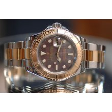 Rolex Yachtmaster 16623 Steel/18k Gold Tahitial Mother Of Pearl Dial Great Cond.