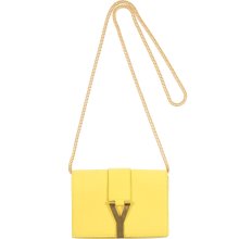 Saint Laurent Paris yellow leather bag