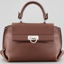 Salvatore Ferragamo Sofia Satchel Bag, Taupe