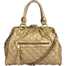 Samantha Quilted Handbag - Gold ...