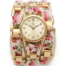Sara Designs Floral Wrap Watch