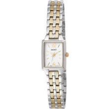 Seiko Ladies Two Tone Quartz White Dial Link Bracelet SXGL59