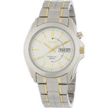 Seiko Smy113 Kinetic Men's Mens Two-tone Kinetic Silver Dial Watch -