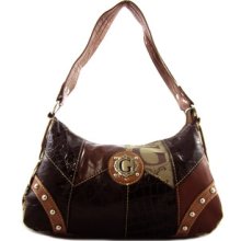 Signature Jacquard Patchwork Small-medium Shoulder Bag Purse Handbag Bronze
