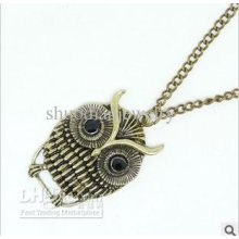 Simple Retro Owl Long Paragraph Sweater Chain Necklaces Shipping