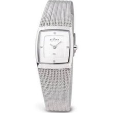 Skagen Womens Watch Stainless Steel Mesh Band Silver Dial 380xsss1