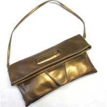 Slouch Purse 1970's Molten Gold Shoulderbag Metallic Clutch