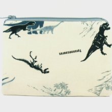 Small zipper pouch / coin purse / camera bag - Dinosaurs