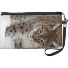 Snow Lynx Wristlet Purses