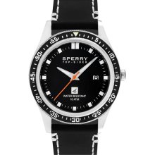 Sperry Top-Sider 'Navigator' Leather Strap Watch, 44mm