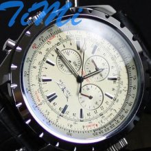 Sport White 6 hands Men Automatic Mechanical Watch