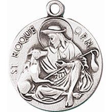 St. Roque Sterling Silver Medal (JC-130)