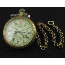 Steampunk Cropp London Roman Number Mechanical Pendant Gift Of Pocket Watch