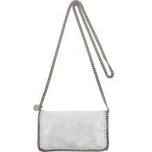 Stella McCartney silver-tone faux suede Falabella shoulder bag