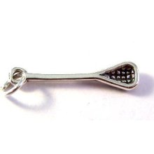 Sterling Silver Charm - Lacrosse Stick