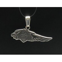 Sterling Silver Pendant Eagle Head Biker 925 Harley