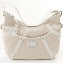 Stone Mountain Spring Linen Hobo - White- White