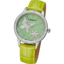 Stuhrling 518 1115l88 Verona Mariposa Butterfly Green Womens Watch