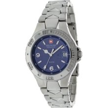 Swiss Military Hanowa Men's Peace Maker 06-5022-04-003 Silver Stainless-Steel Quartz Watch with Blue Dial
