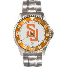 Syracuse Orange Competitor Steel Watch Sun Time