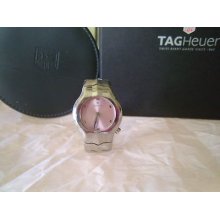 Tag Heuer Alter Ego Stainless Steel Swiss Quartz Ladies Watch Pink Face