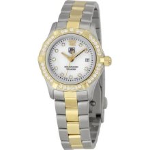 Tag Heuer Aquaracer Diamond Set Bi-metal Bracelet Ladies Watch Waf1450.bb0825