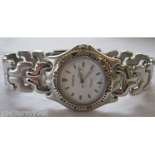 Tag Heuer Patch Plus Mens Geneva Watch, White Dial, Stainless Bezel/band