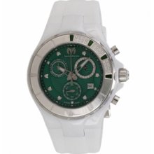 Technomarine Watches Cruise Sport Green Dial White Silicon Quartz Chro