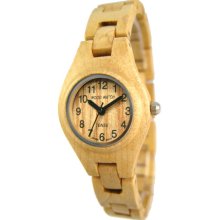Tense Wood Womens Maple Wood Watch - Light Bracelet - Light Dial - L7509M