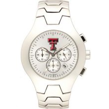 Texas Tech Red Raiders NCAA Men's Hall of Fame Watch with Stainless Steel Bracelet