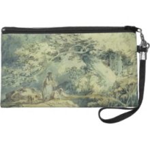 The Angler, 1794 (w/c over graphite on paper) Wristlet Purses