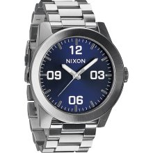 The Corporal Sterling Silver Watch in Blue Sunray